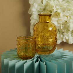 Caraffa con Bicchiere color Ambra di Claraluna