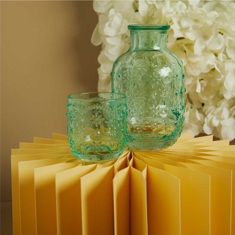 Caraffa con Bicchiere color Azzurro di Claraluna