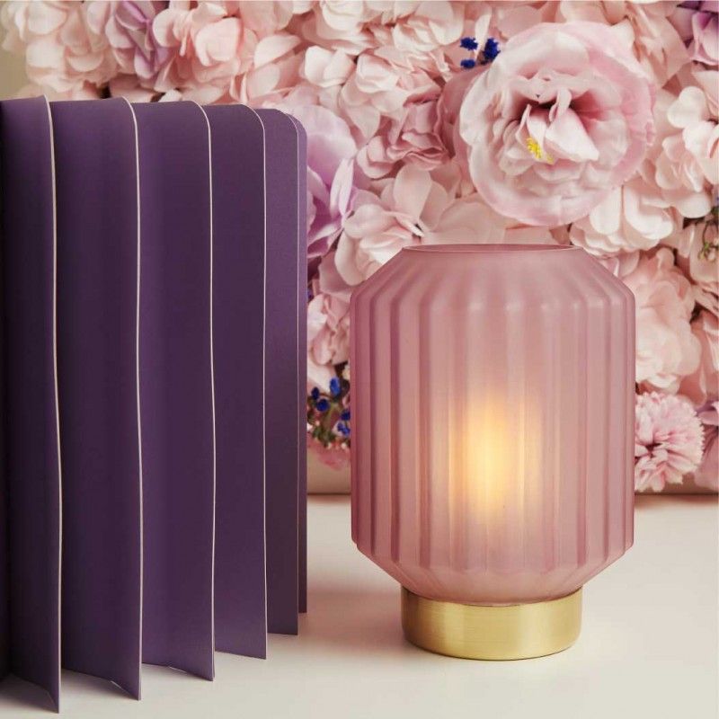 Bomboniera Claraluna 2026 Lampada Plissettata 26171 Rosa