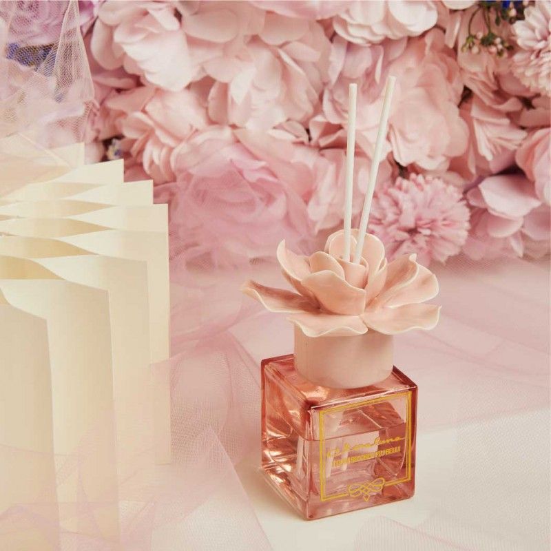 Bomboniera Claraluna 2026 Profumatore 26182 con fiore Rosa chiaro