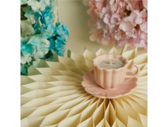 Candela in Tazzine Rosa di Claraluna