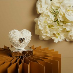 Bomboniera Claraluna 2026 Cuore Bomboniera 26262 su base Argento