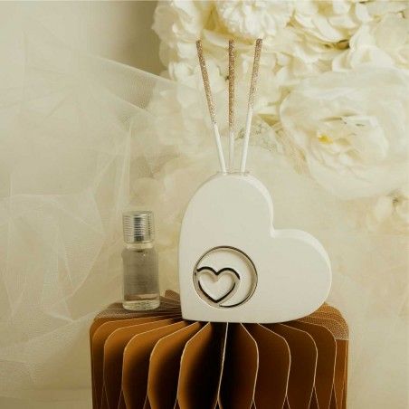 Cuore profumatore Con cuori incrociati Argento