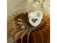 Bomboniere Matrimonio Cuore portagioie Argento