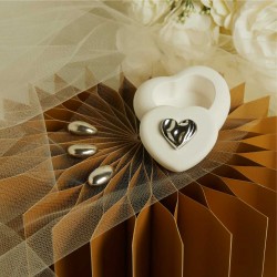 Bomboniere Matrimonio Cuore portagioie Argento