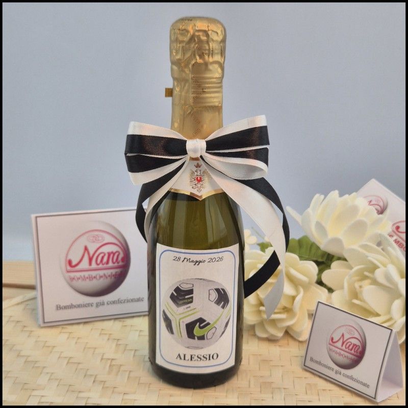 Mini Bottiglie di prosecco con etichetta da Calcio
