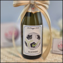Mini Bottiglie di prosecco con etichetta da Calcio