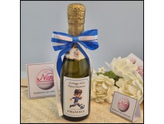 Bottiglie di prosecco con etichetta a tema Calciatore