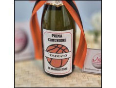 Mini Bottiglie di prosecco con etichetta a Tema Basket