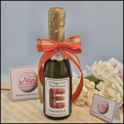 Mini Prosecco Maschio Tema Basket con iniziali a tema