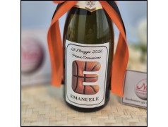 Mini Prosecco Maschio Tema Basket con iniziali a tema