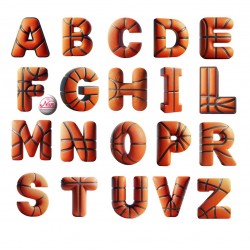 Mini Prosecco Maschio Tema Basket con iniziali a tema