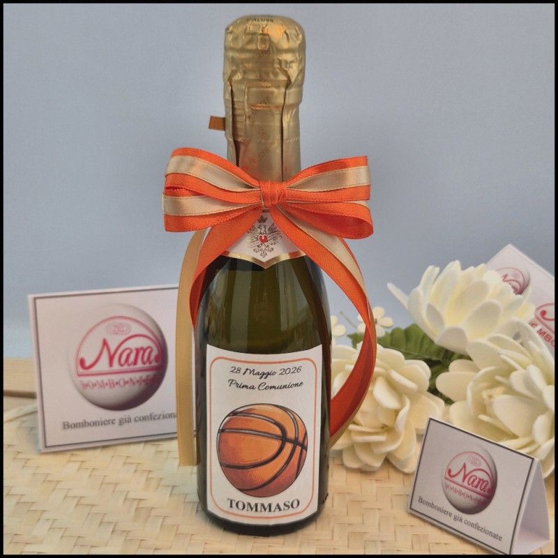 Bottiglie Mini di prosecco a tema Basket