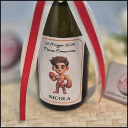 Mini Bottiglie di prosecco con Pugile Bambino