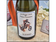 Bottiglie di prosecco Piccole a tema Motocross