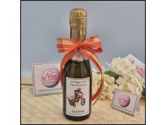 Bottiglie di prosecco Piccole a tema Motocross