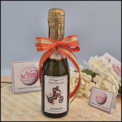 Bottiglie di prosecco Piccole a tema Motocross