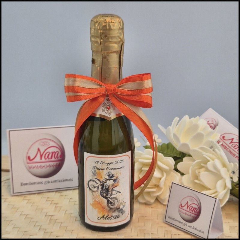 Bomboniere Prosecco a tema Motocross