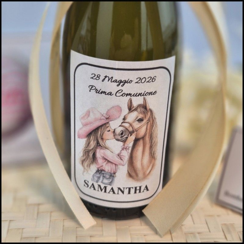 Bomboniere Mini Prosecco a Tema Cavallo