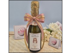 Mini Bomboniere Prosecco Con bambina che fa la comunione