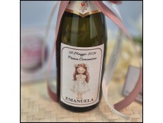 Mini Bomboniere Prosecco Con bambina che fa la comunione