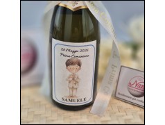 Mini Bomboniere Prosecco Con Bimbo che fa la comunione