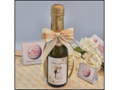 Mini Bomboniere Prosecco per Matrimonio con sposini di Spalle