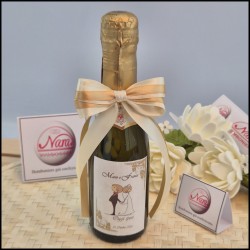Mini Bomboniere Prosecco per Matrimonio con sposini di Spalle