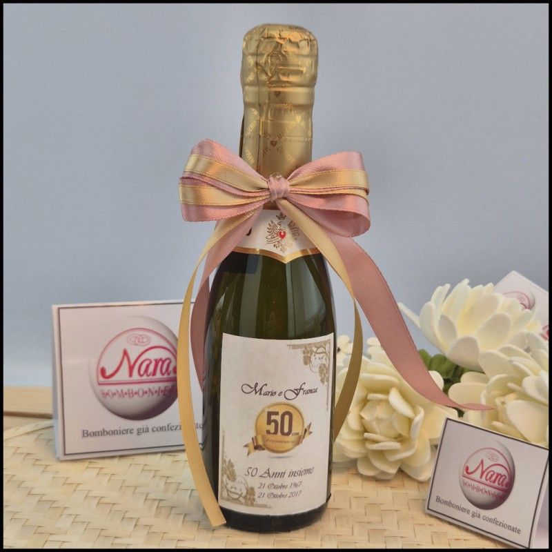 Mini Bomboniere Prosecco per Nozze oro