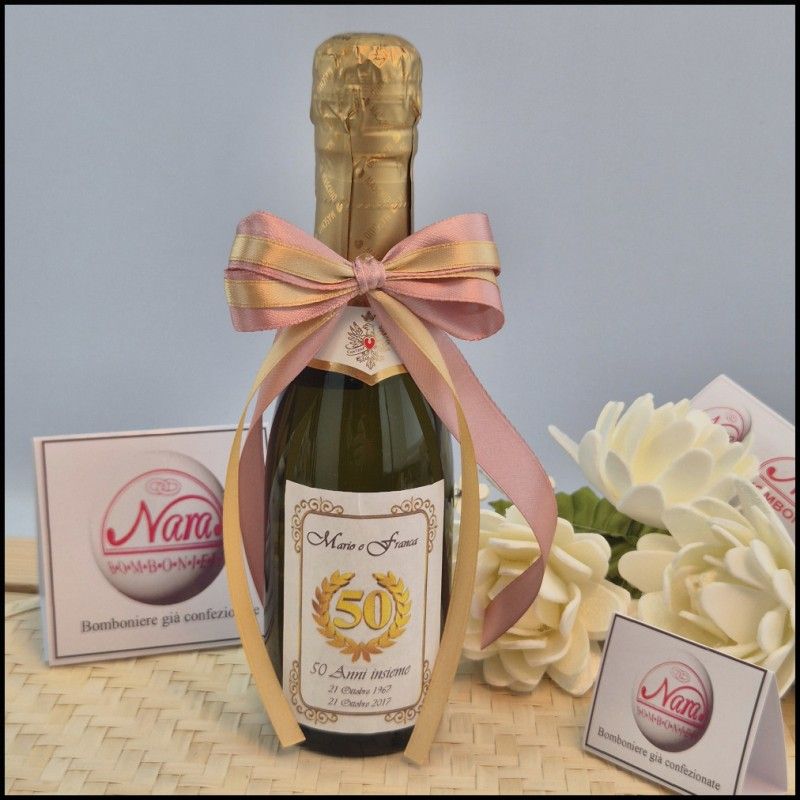 Mini Bottiglie di Prosecco per Nozze oro