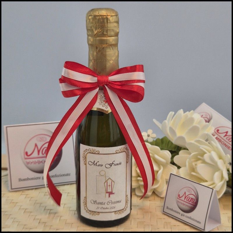 Mini Bomboniere Prosecco per Cresima personalizzate