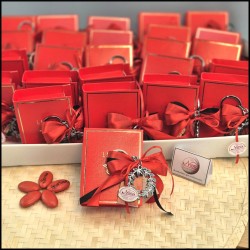 Portachiavi corona alloro da Laurea su scatolina