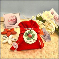 Sacchettino laurea con Coccinella Portafortuna