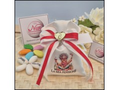 Bomboniera Pensione Maestra sacchettino personalizzato