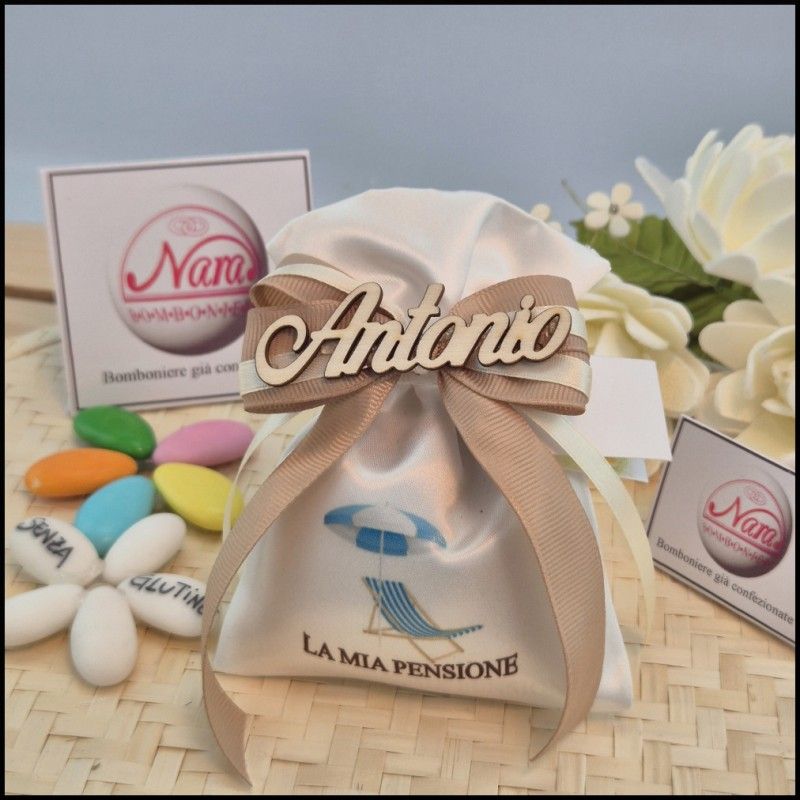 Sacchettino con sdraia e ombrellone