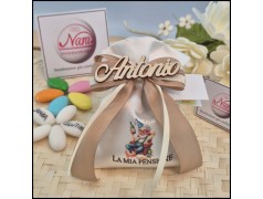 Sacchetto con Pensionato che brinda da seduto