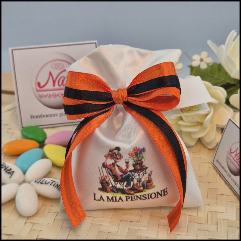 Bomboniera pensione Giardiniere sacchettino personalizzato