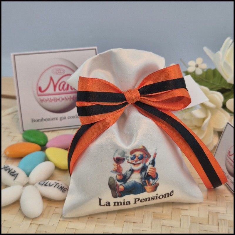 Bomboniera pensione Maestro sacchettino personalizzato