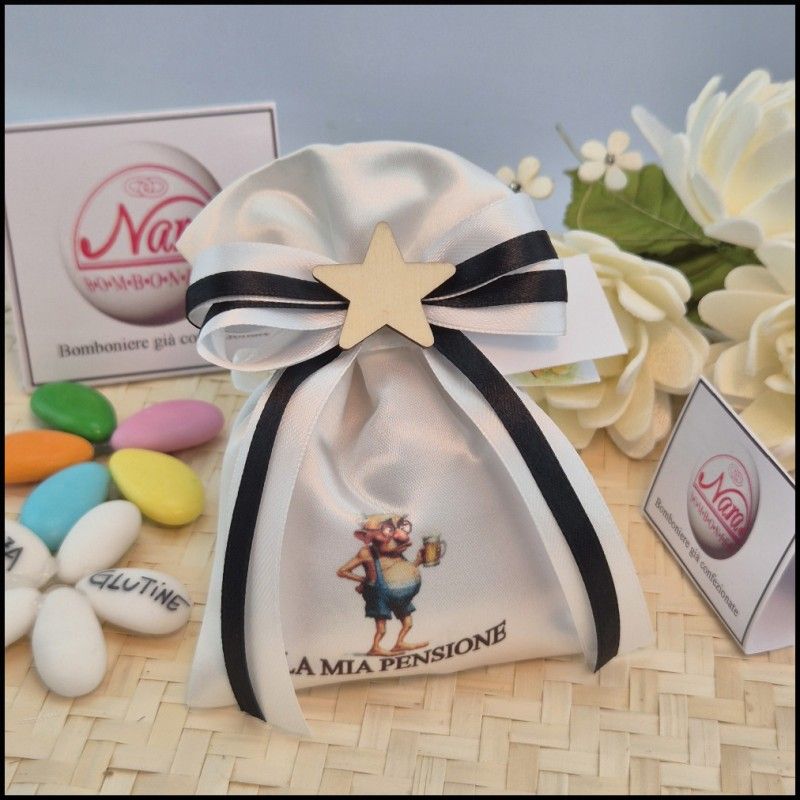 Sacchettino con Pensionato con boccale di Birra