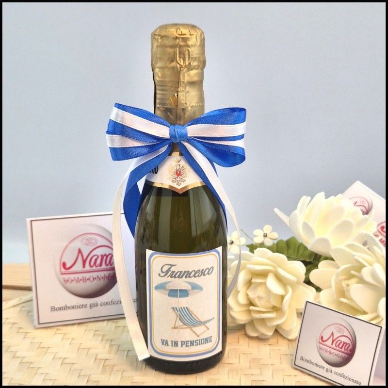 Bottiglia mini prosecco Con sdraia da spiaggia