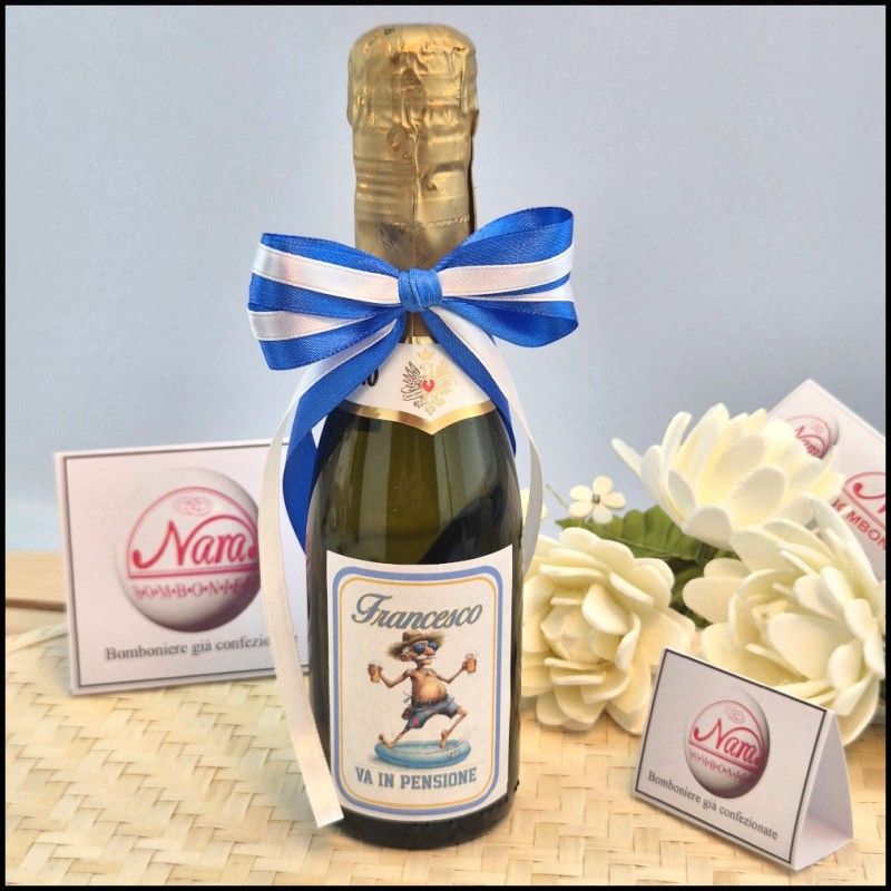 Bomboniera Pensione Elettricista Prosecco personalizzato