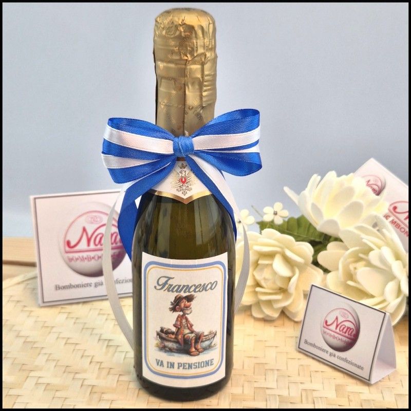 Mini prosecco con Pensionato a pesca in barca