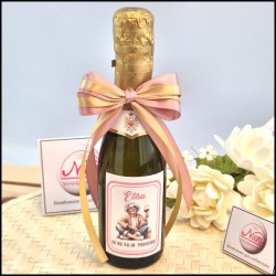 Bomboniera pensione Commessa Mini prosecco personalizzato