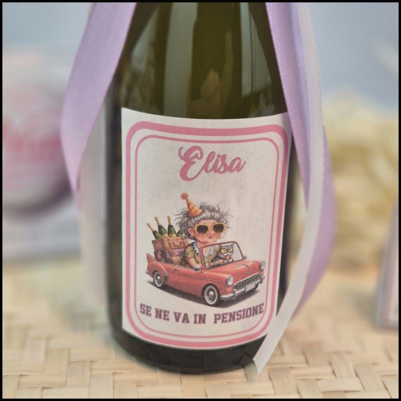 Bomboniera Pensione prosecco tema Viaggio personalizzato