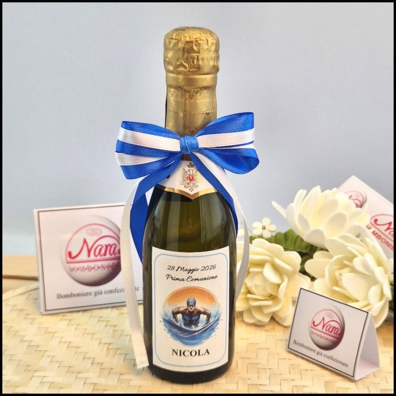 Mini Bottigliette di prosecco con Nuotatore