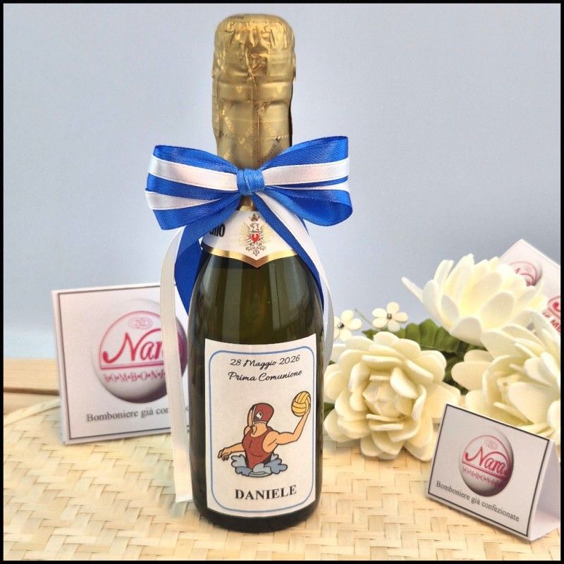 Mini Bottigliette di prosecco e tema Pallanuoto