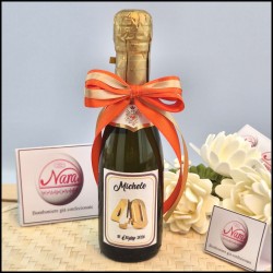 Mini Bottiglie di prosecco personalizzate per 40 Compleanno
