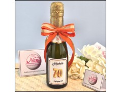 Mini Bottiglie di prosecco personalizzate per 70 Compleanno