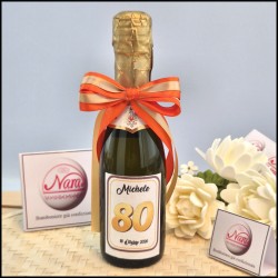 Mini Bottiglie di prosecco personalizzate per 80 Compleanno