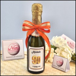 Mini Bottiglie di prosecco personalizzate per 90 Compleanno